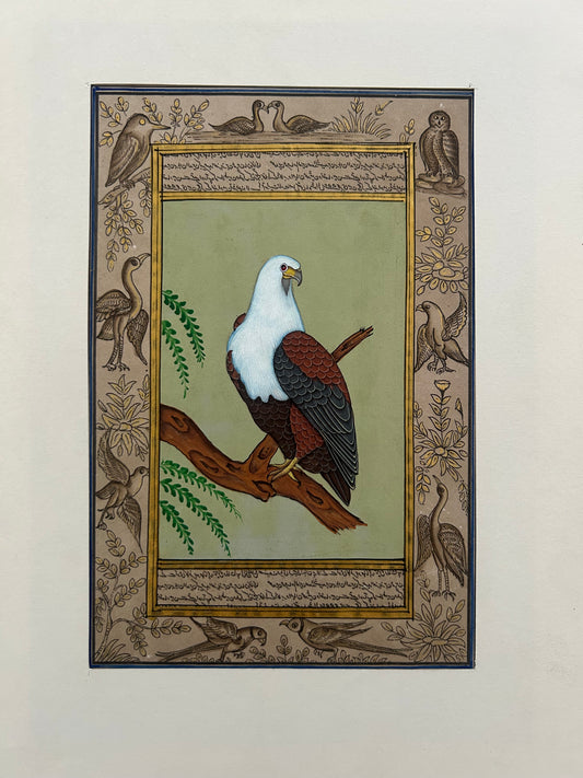 Miniature bird painting