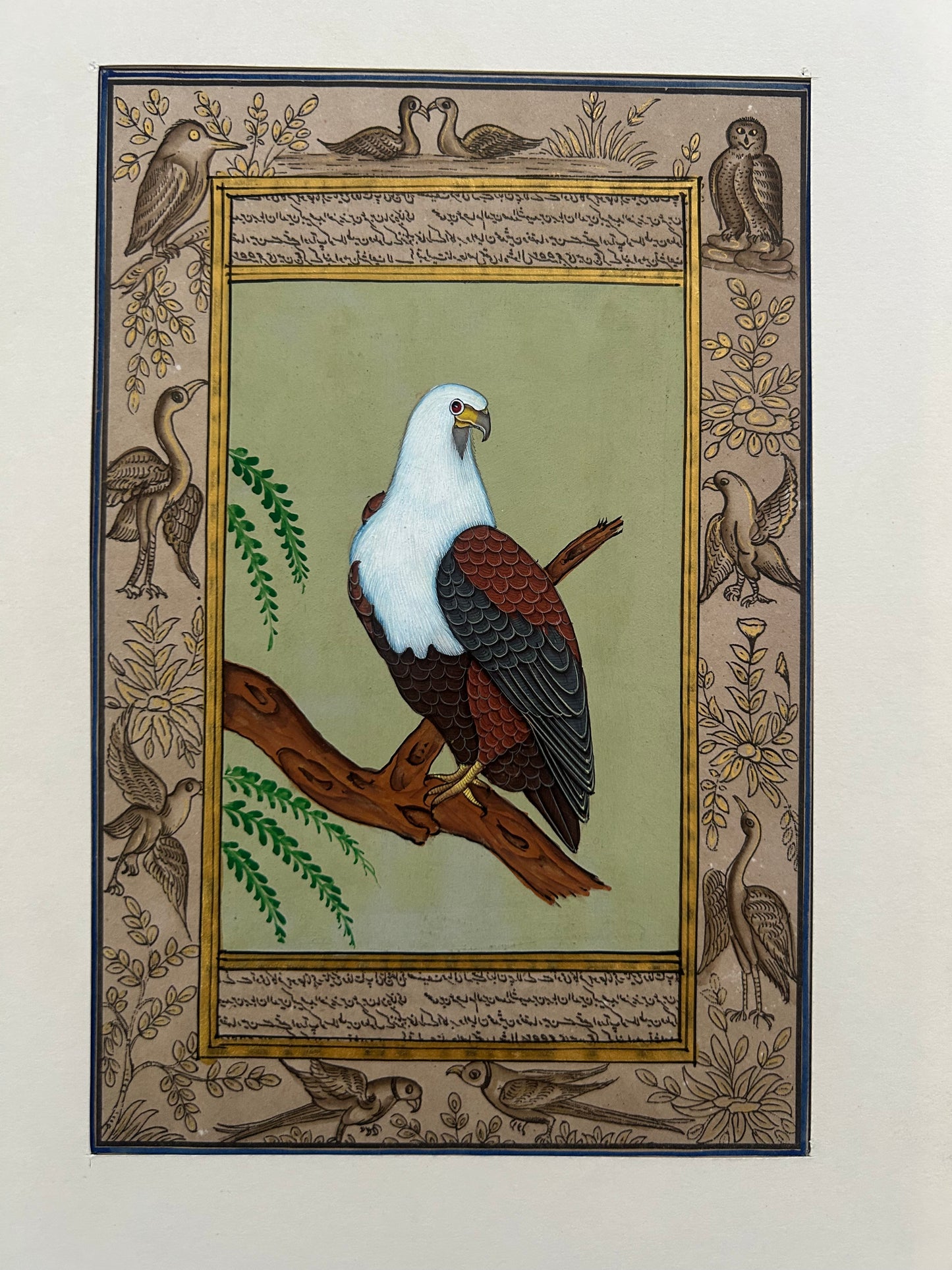 Miniature bird painting
