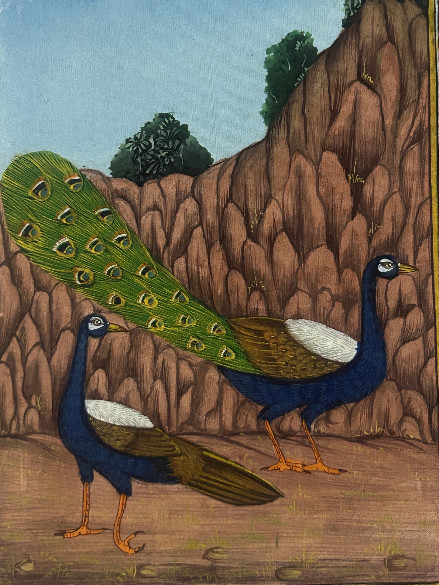 Traditional Indian bird miniature painting