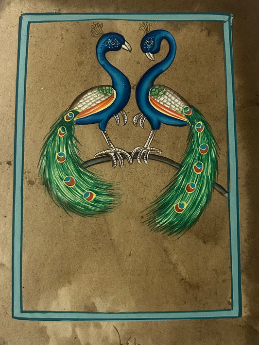 Traditional Indian bird miniature painting