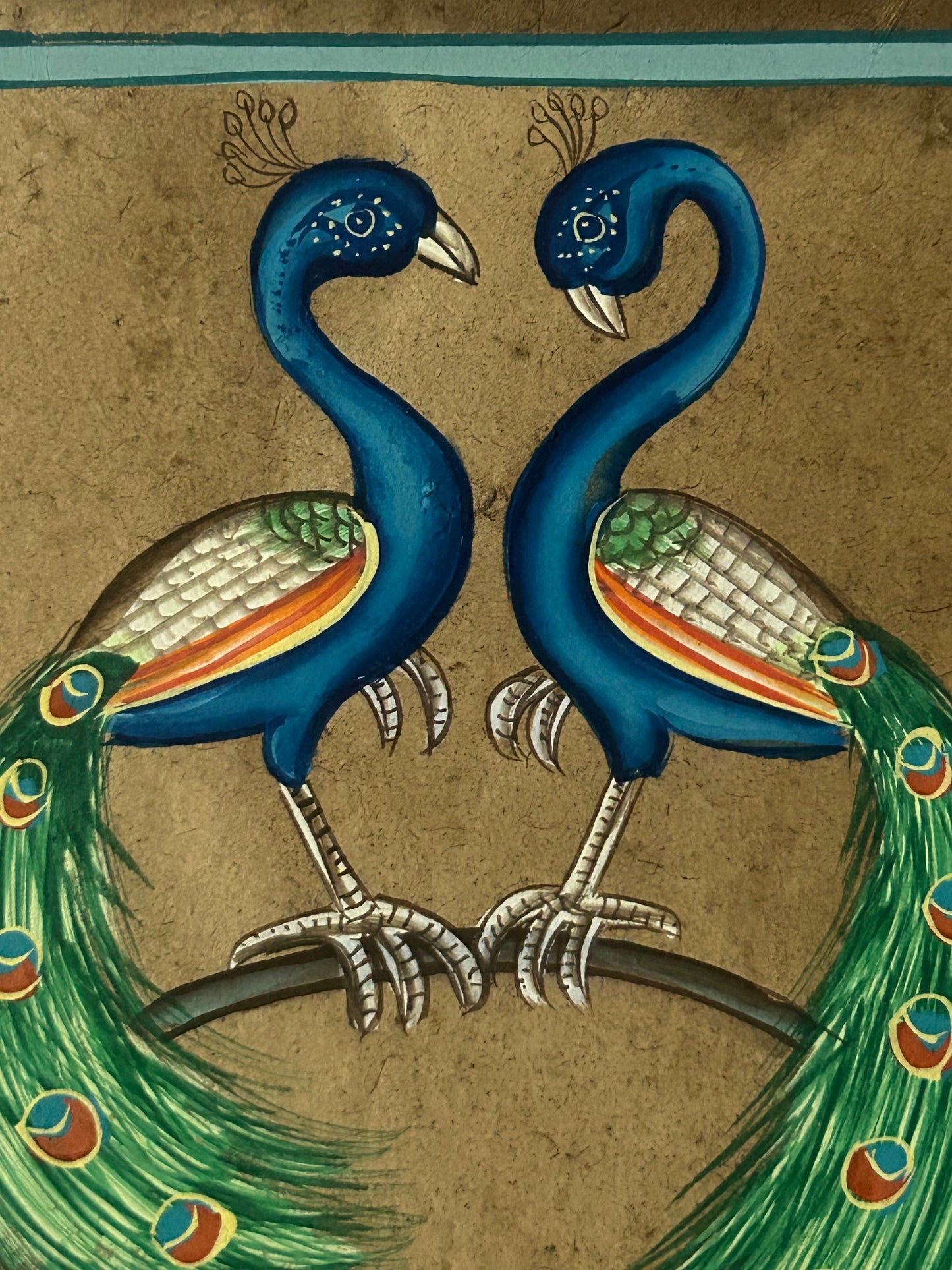 Traditional Indian bird miniature painting