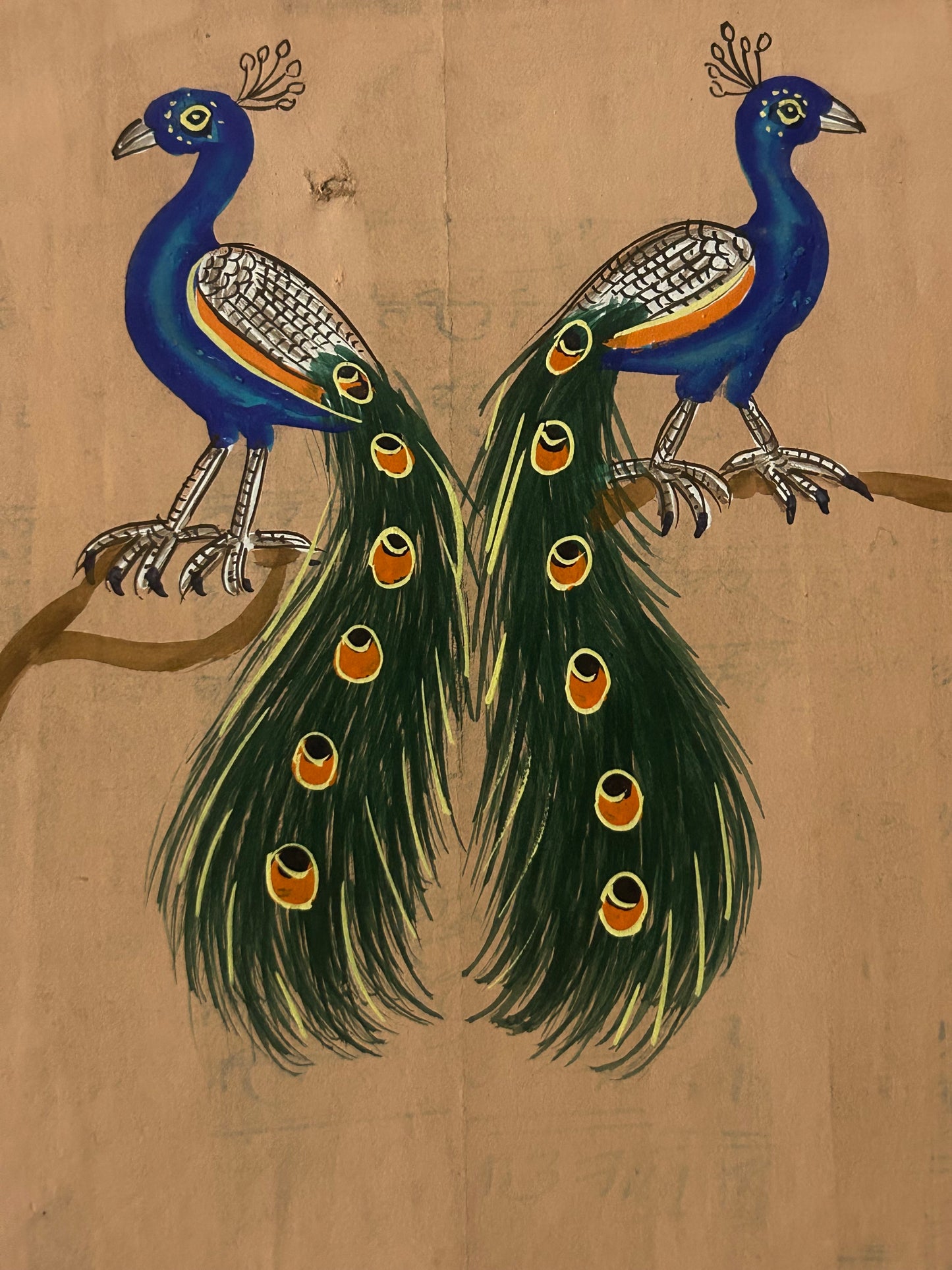 Traditional Indian bird miniature painting