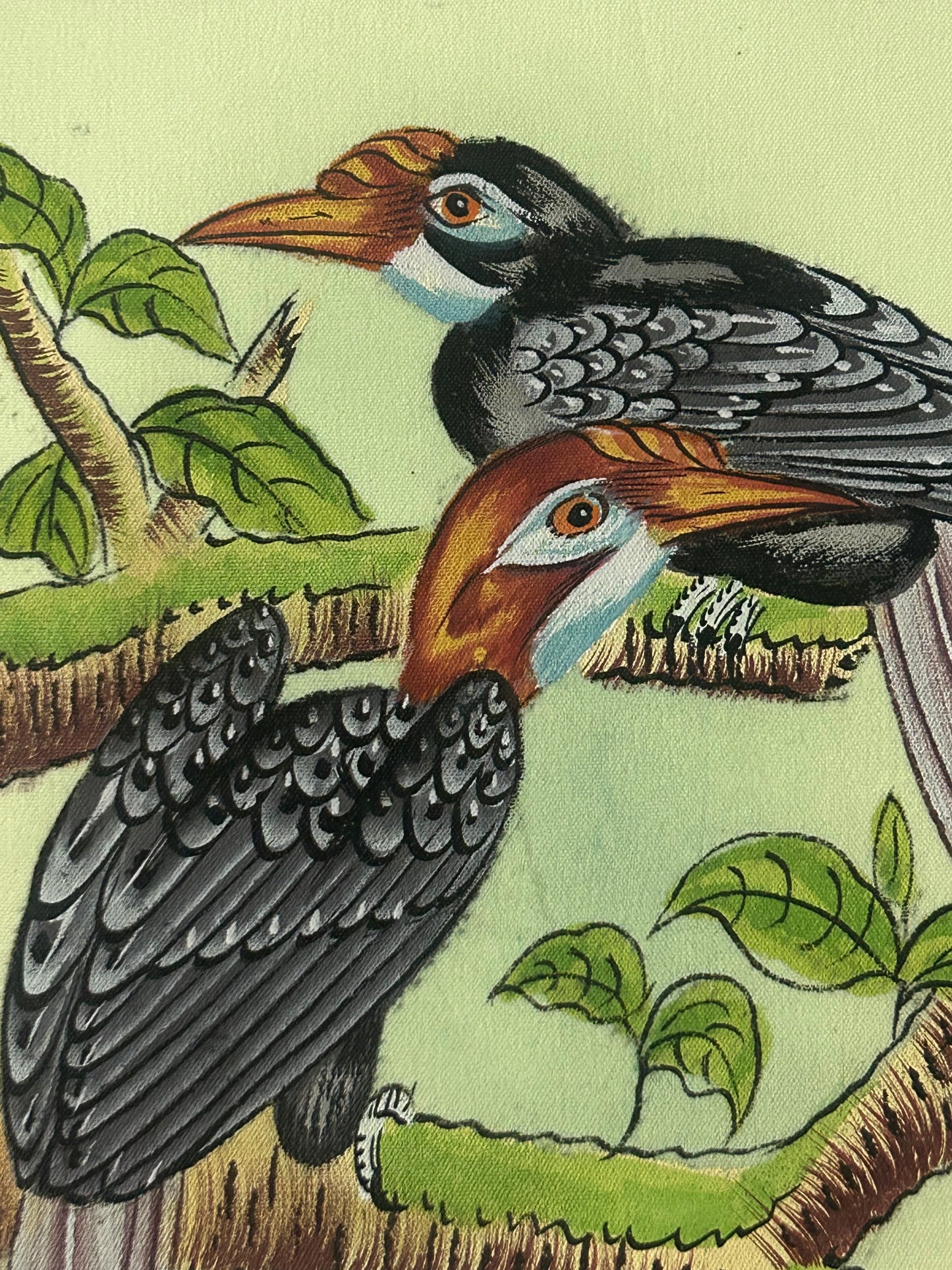Traditional Indian bird miniature painting