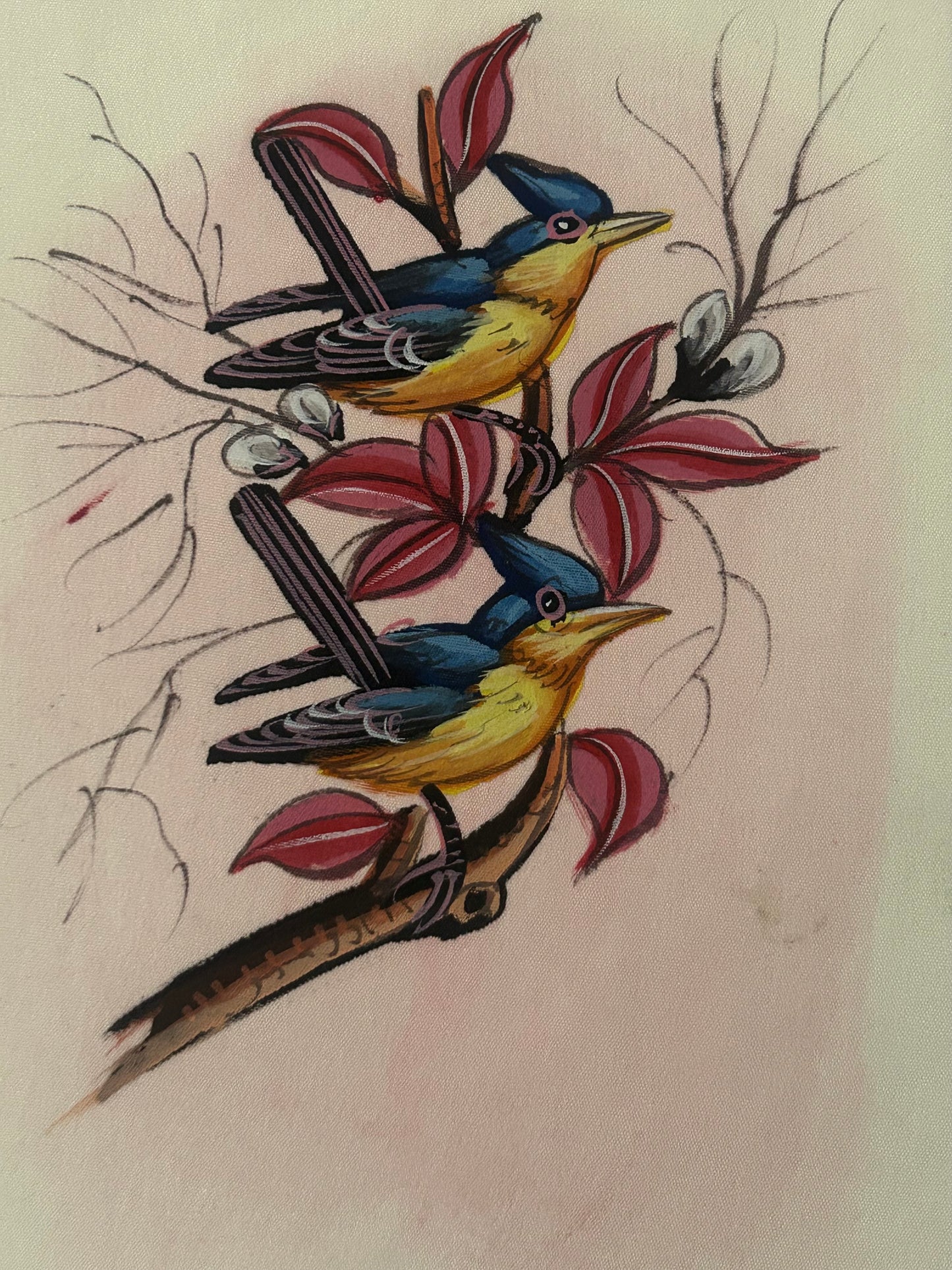 Traditional Indian bird miniature painting