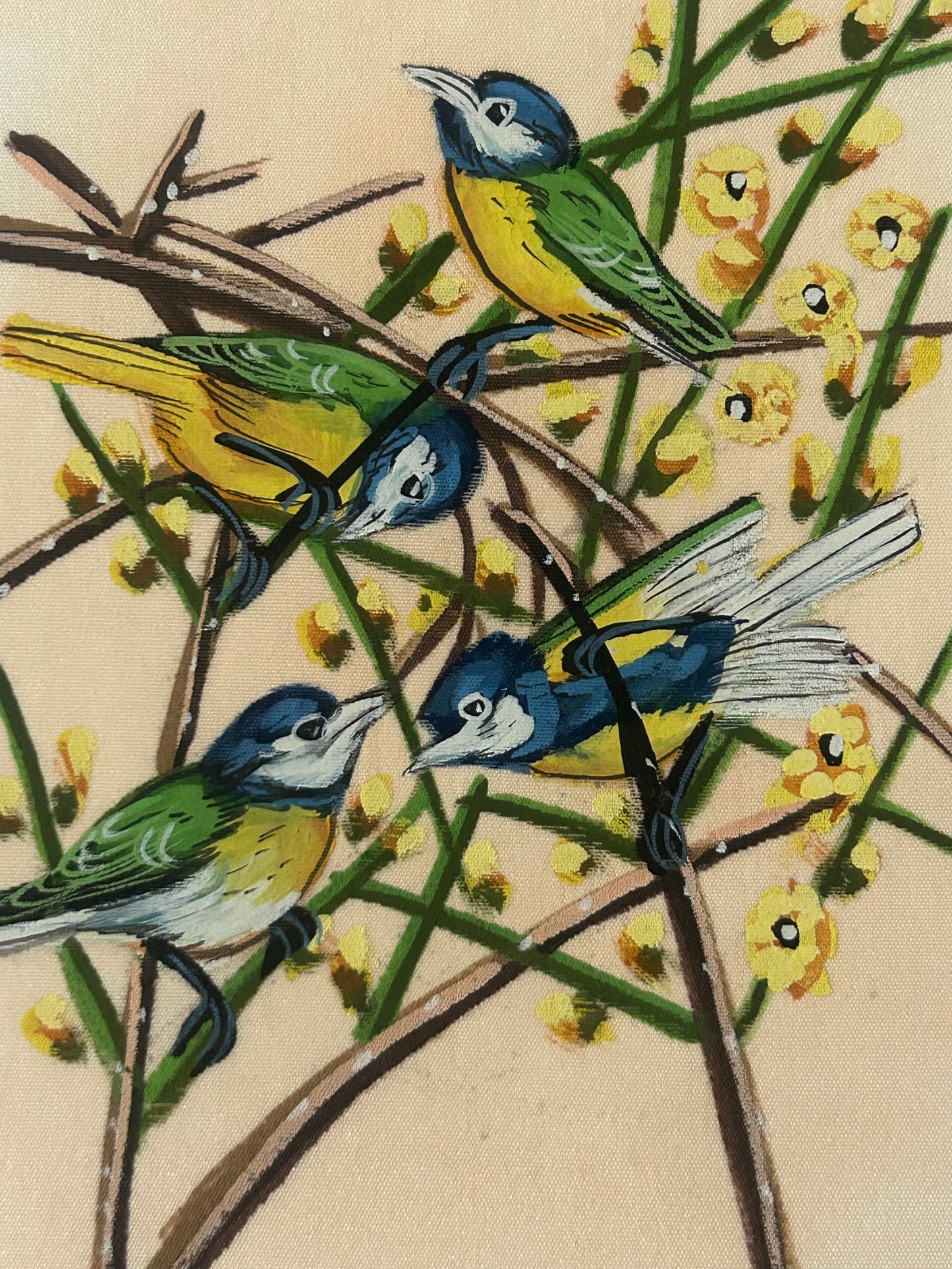 Traditional Indian bird miniature painting