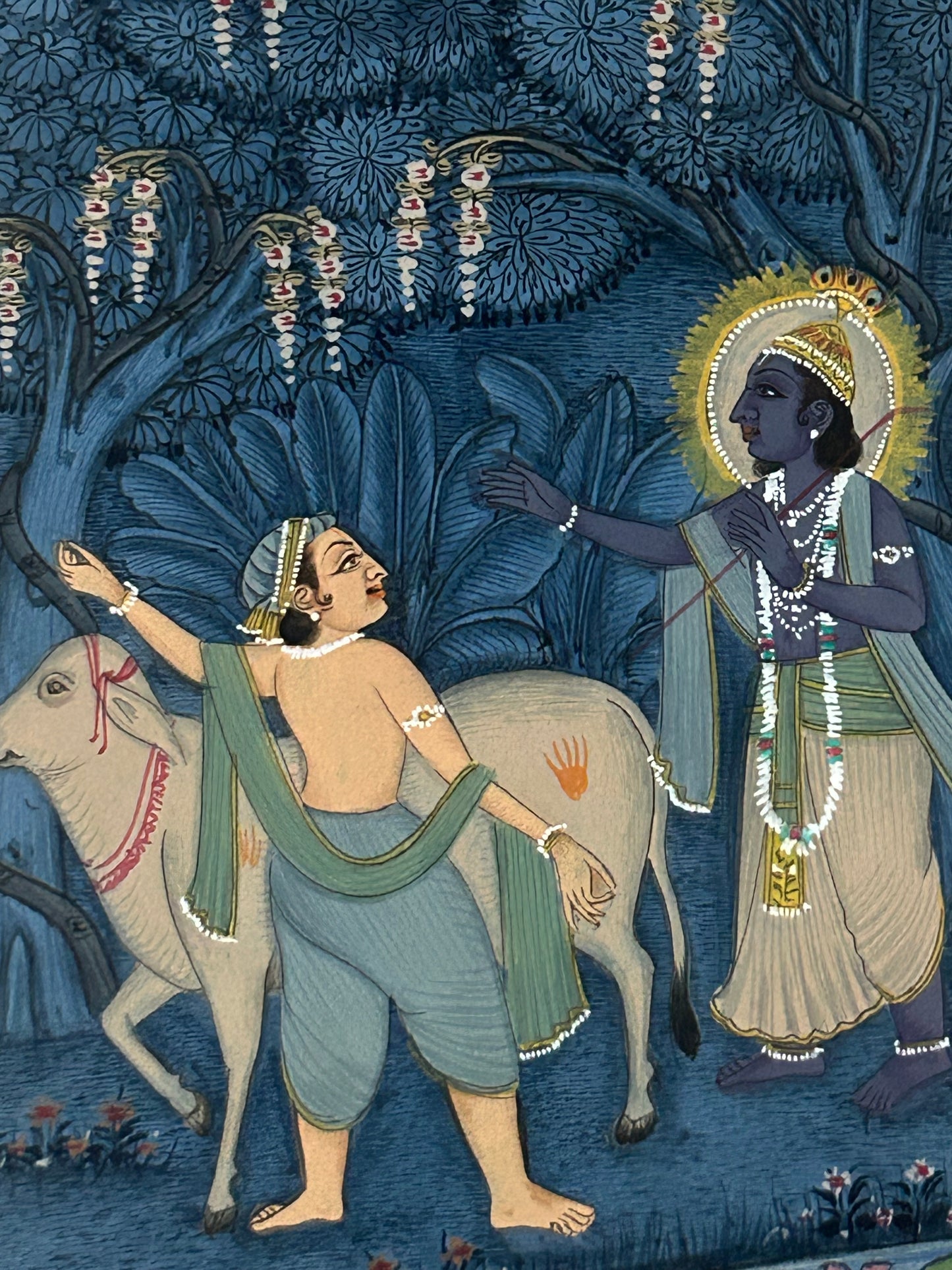 Krishna Miniature paintings with description