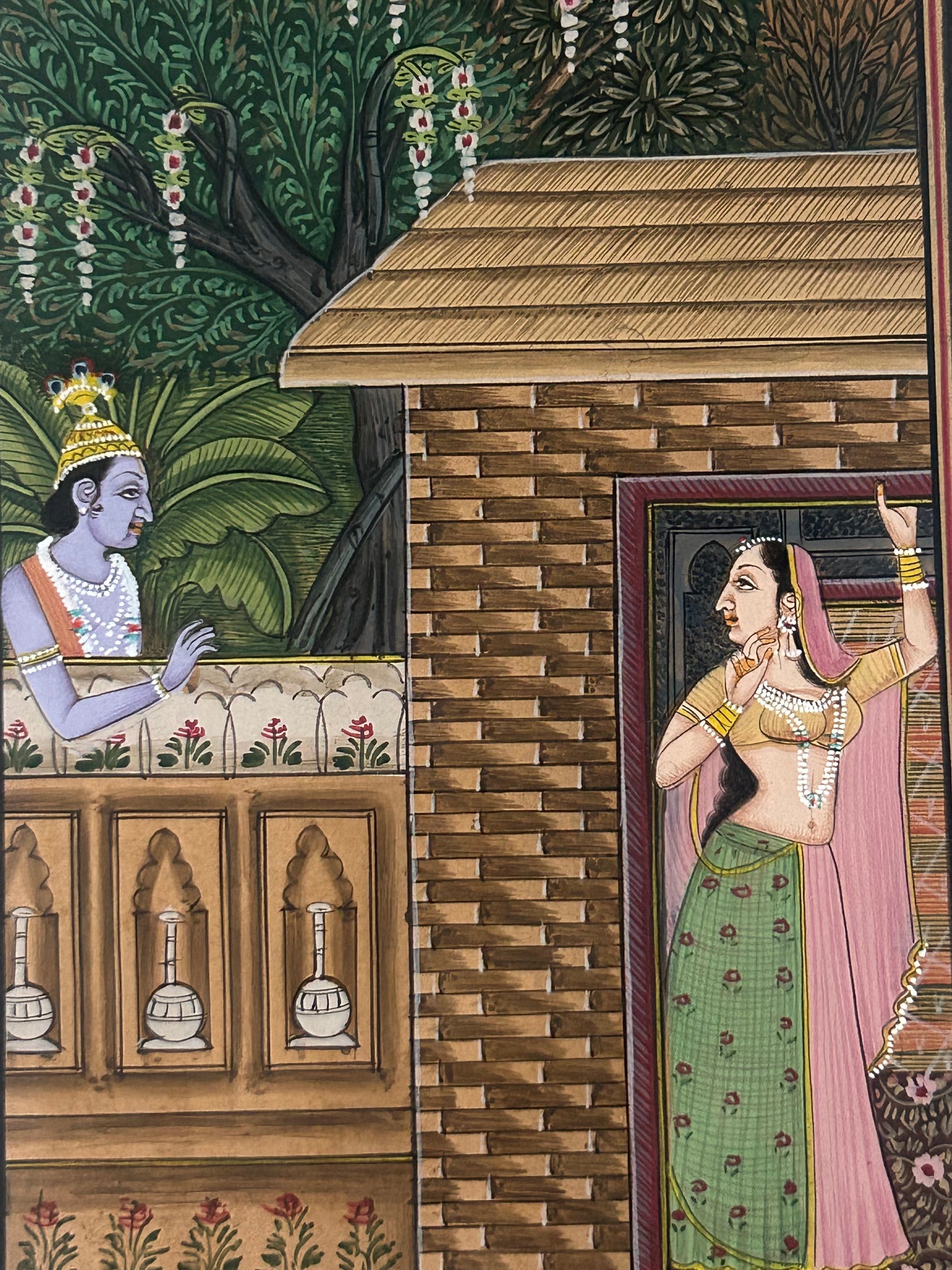 Krishna Miniature paintings with description