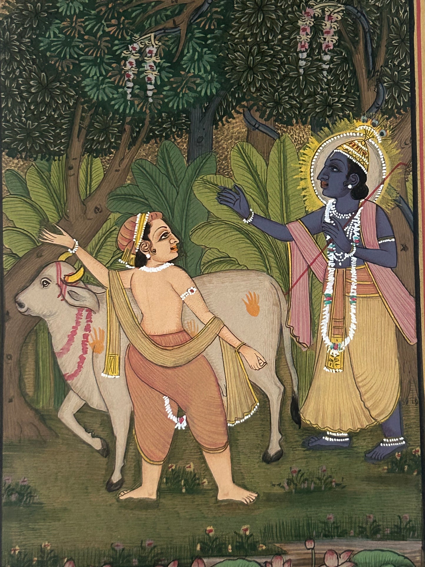 Krishna Miniature paintings with description