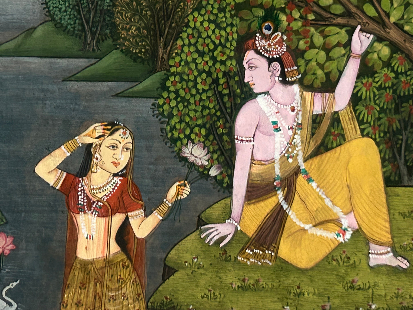 Krishna Miniature paintings with description