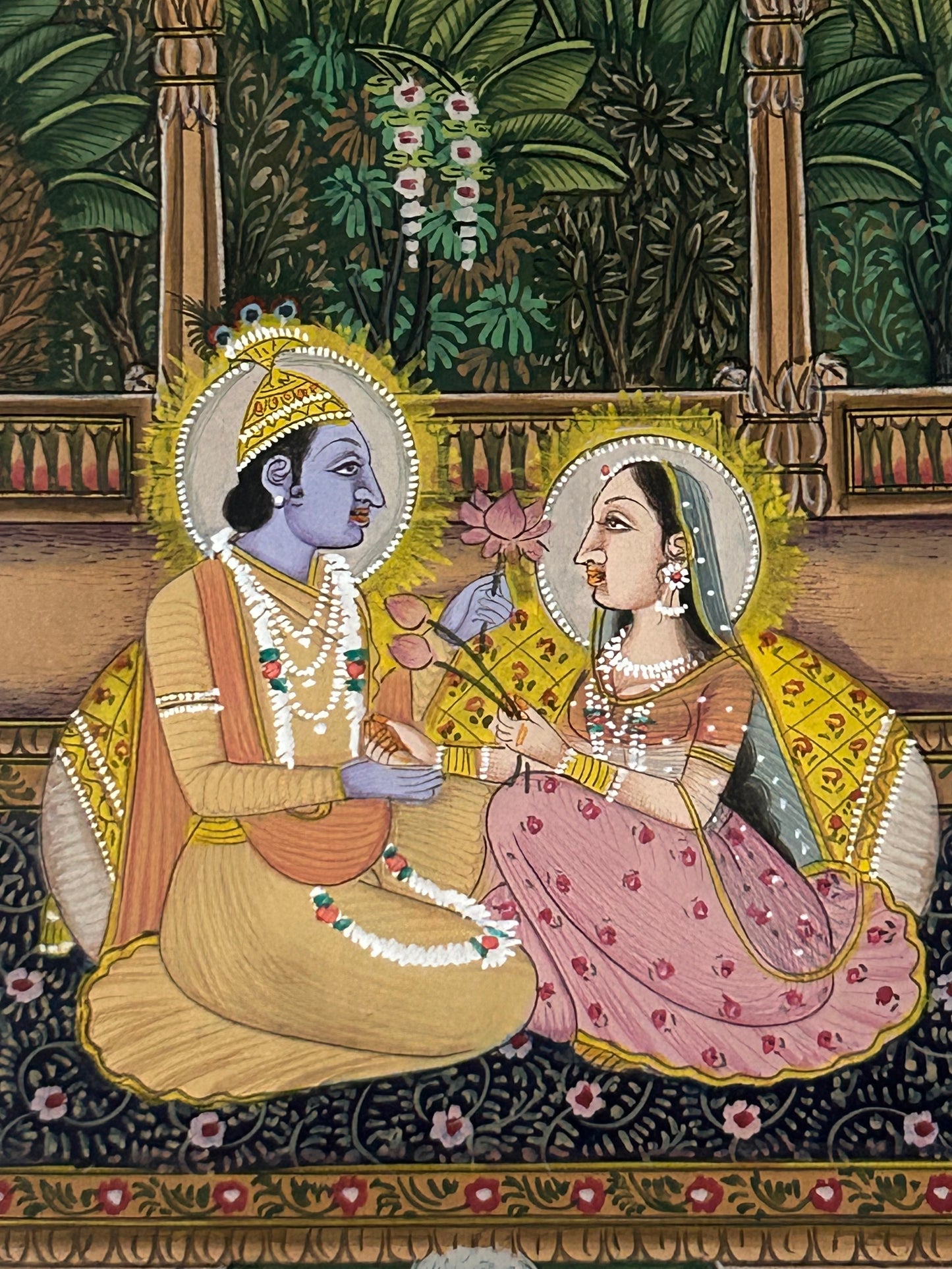 Krishna Miniature paintings with description