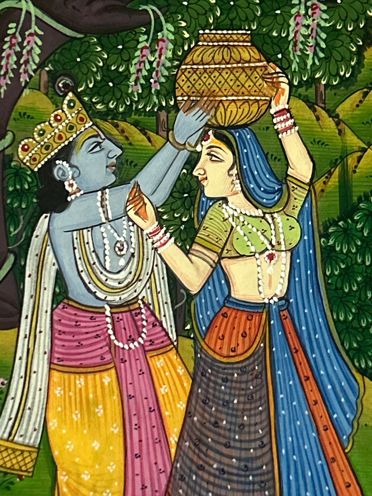 Krishna Miniature paintings with description