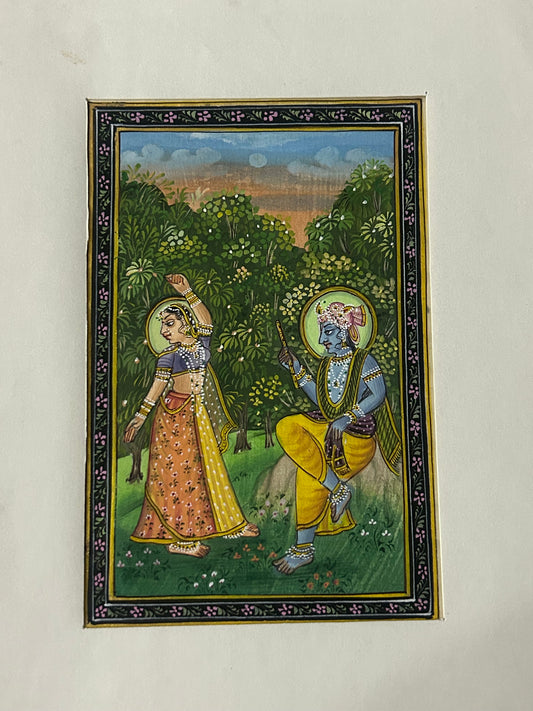 Krishna Indian Miniature Painting