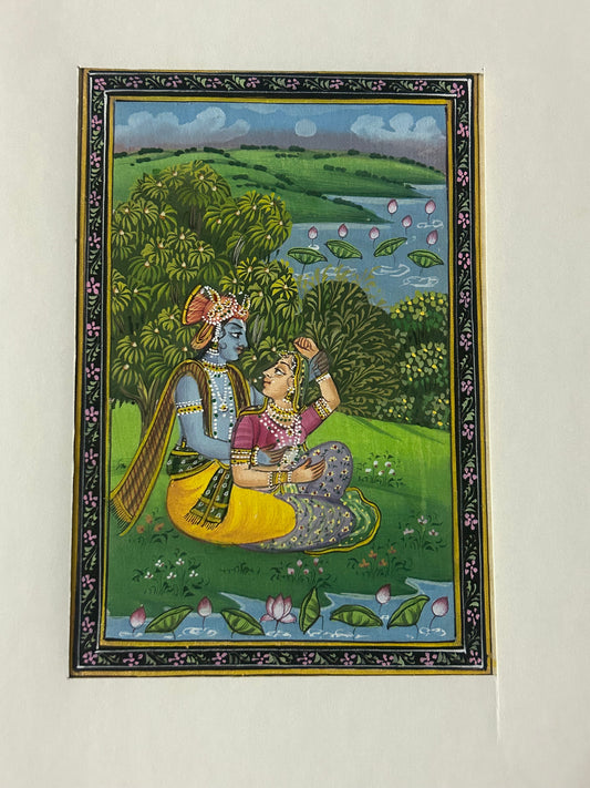Krishna Indian Miniature Painting