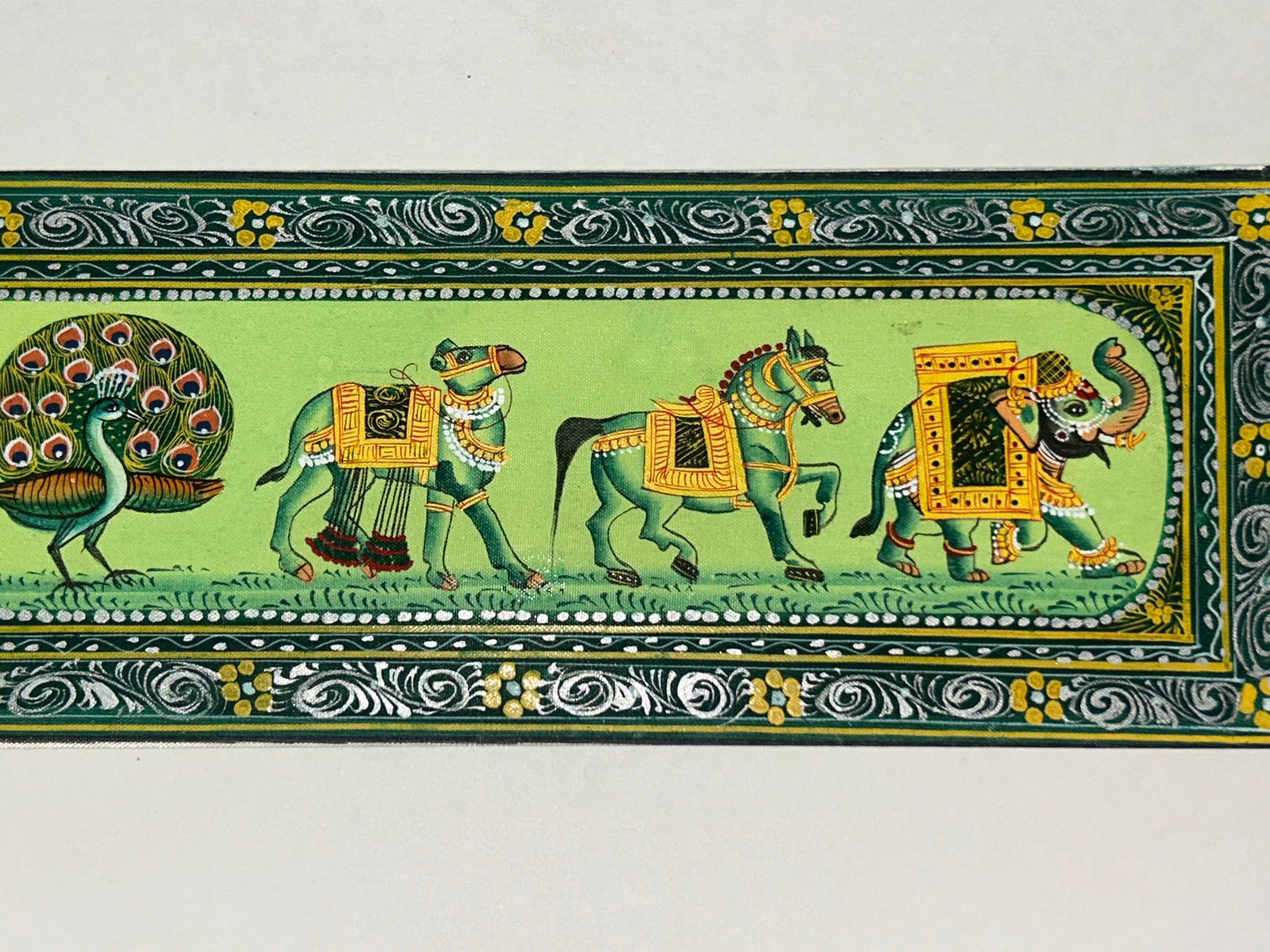 Rajasthani Miniature Border Painting - Royal Animals"