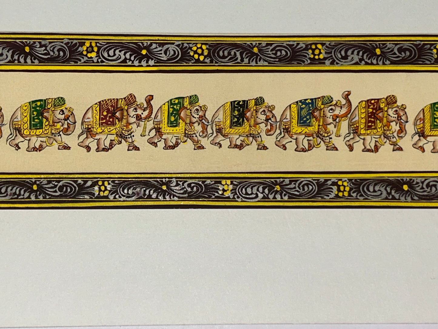 Rajasthani Miniature Border Painting - Royal Animals
