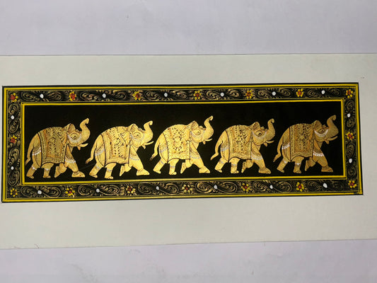 Rajasthani Miniature Border Painting - Royal Animals