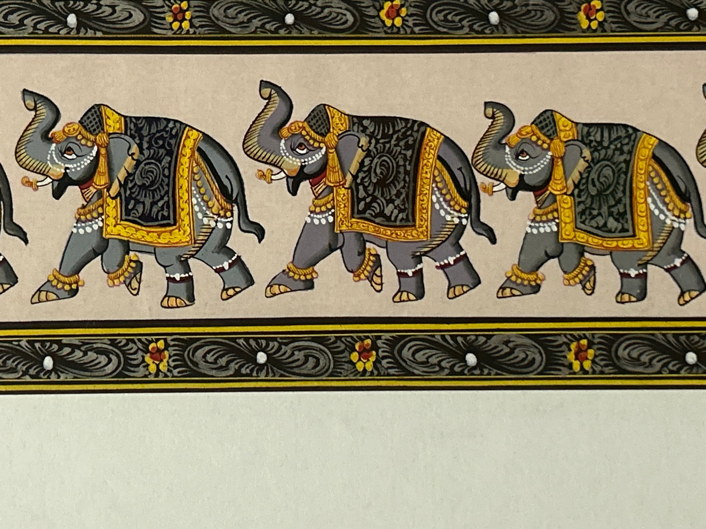 Rajasthani Miniature Border Painting - Royal Animals