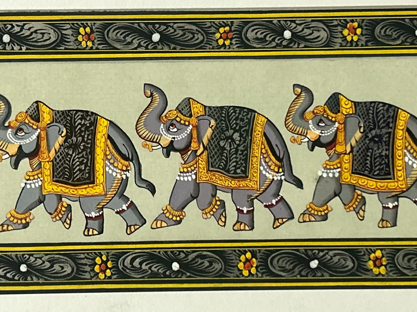 Rajasthani Miniature Border Painting - Royal Animals