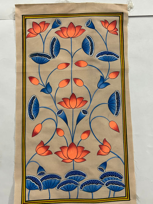 Blooming Harmony: Lotus Garden in Folk Elegance