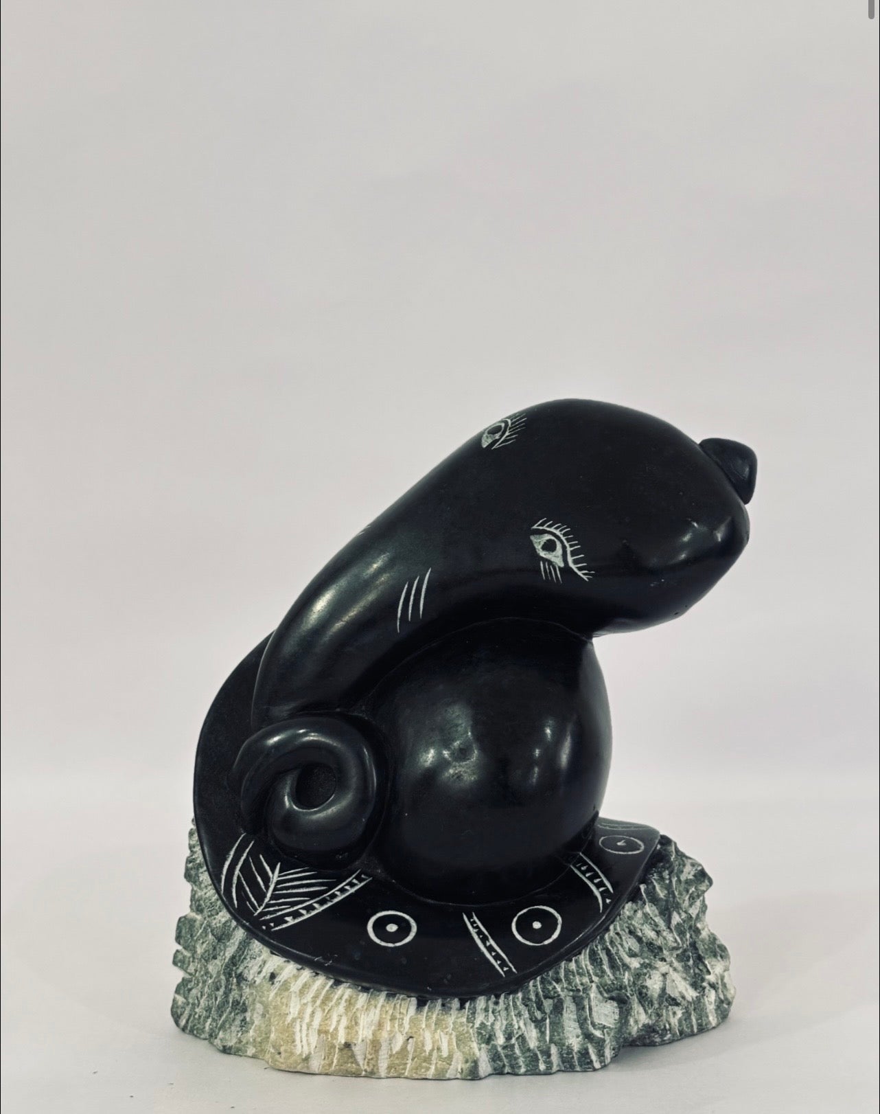 Abstract Lord Ganesha Stone Sculpture