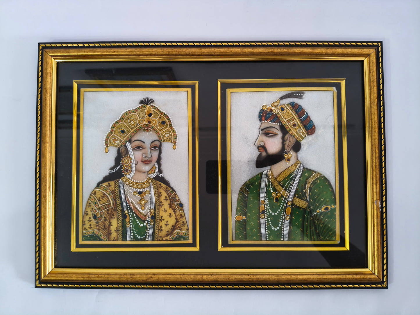 Royal Portrait on Natural Marble Plate