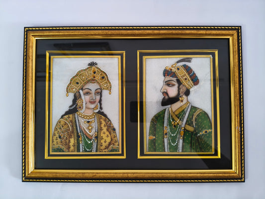 Royal Portrait on Natural Marble Plate