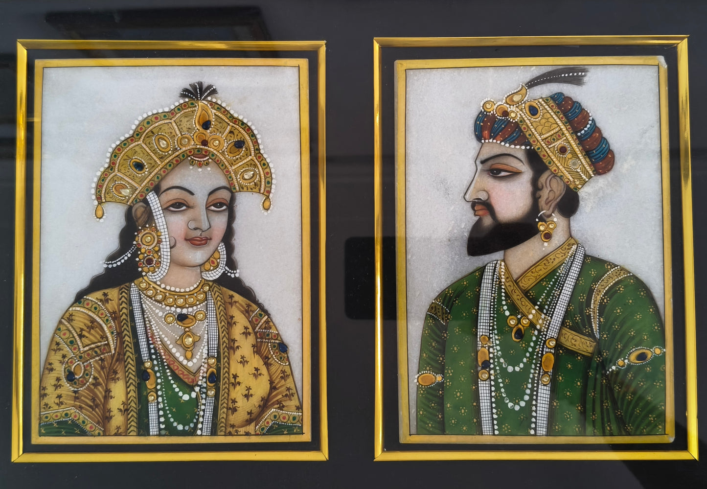 Royal Portrait on Natural Marble Plate