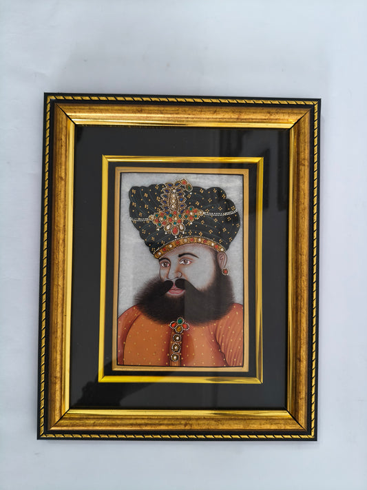 Royal Portrait on Natural Marble Plate