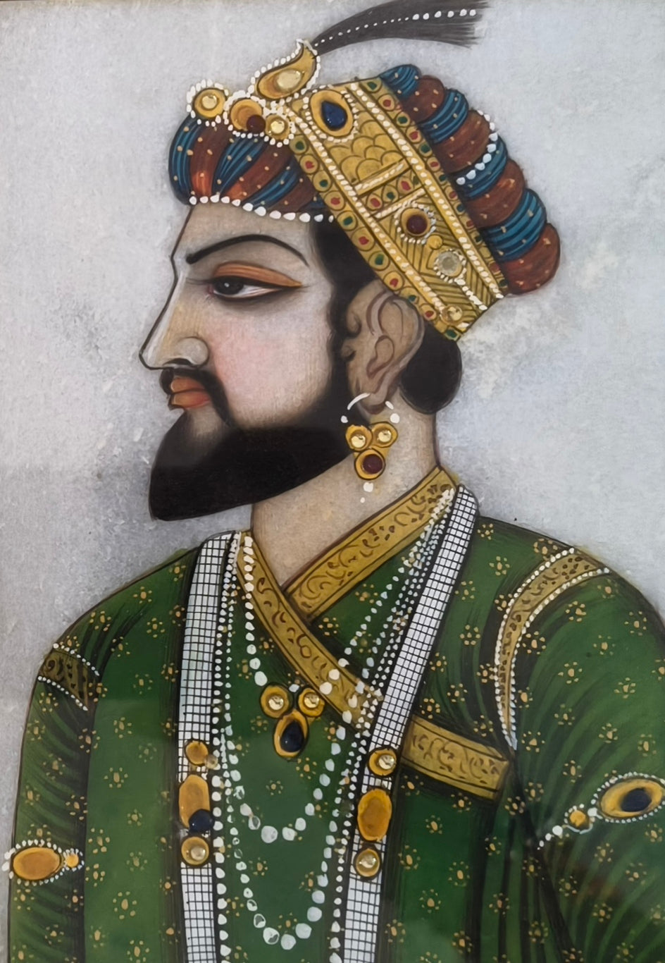 Royal Portrait on Natural Marble Plate