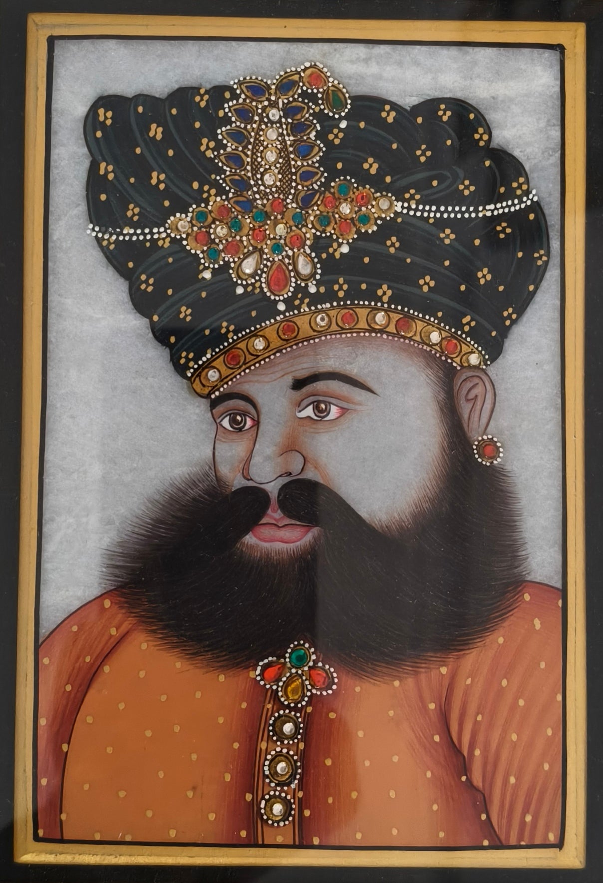 Royal Portrait on Natural Marble Plate