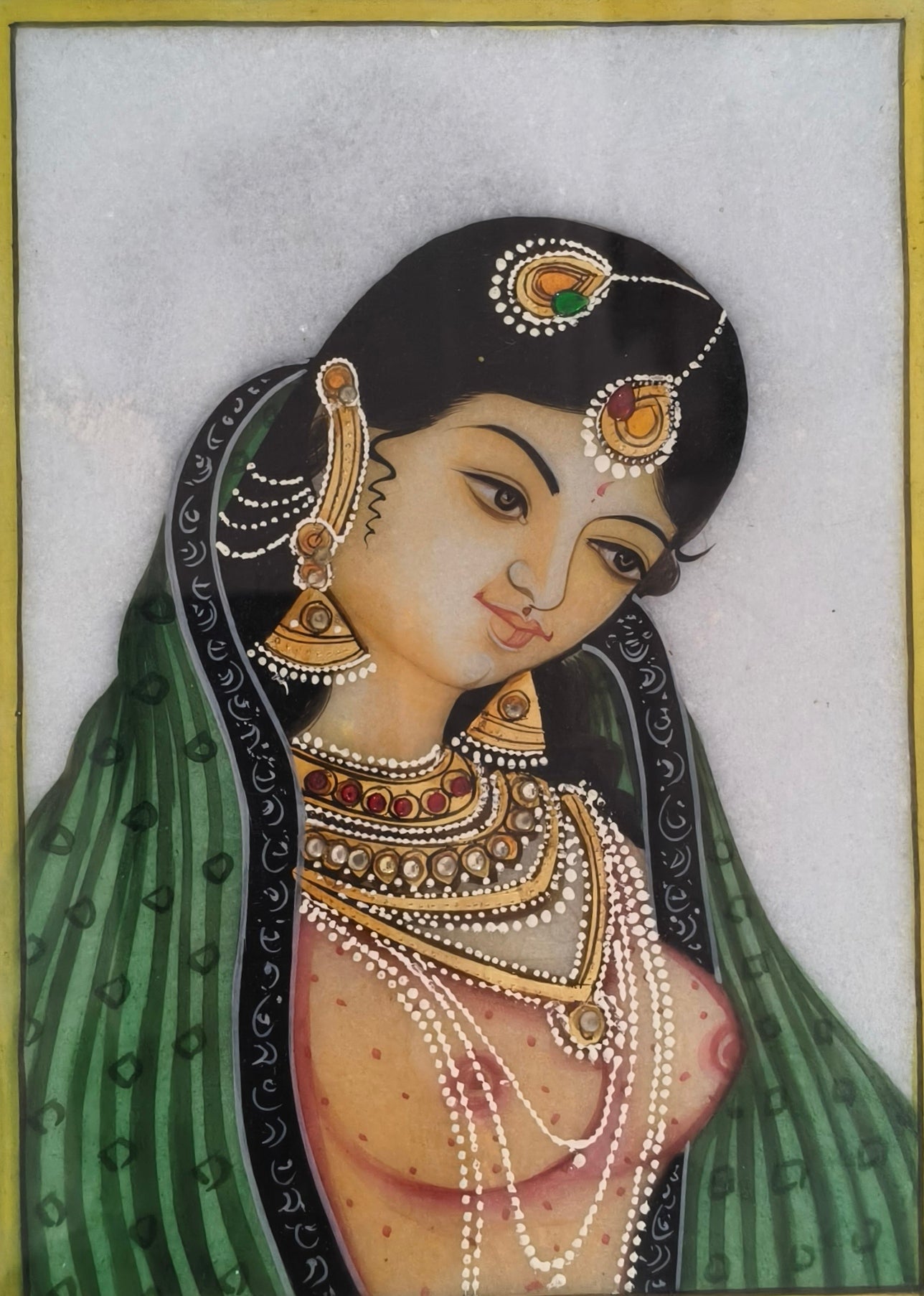 Royal Portrait on Natural Marble Plate