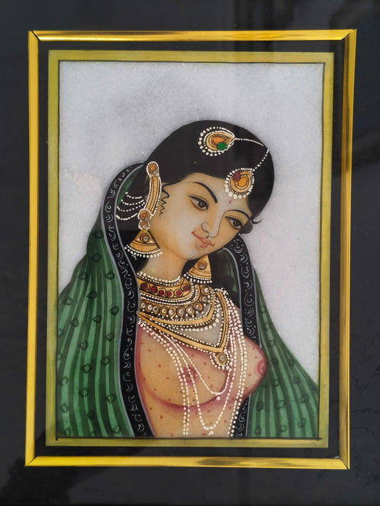 Royal Portrait on Natural Marble Plate