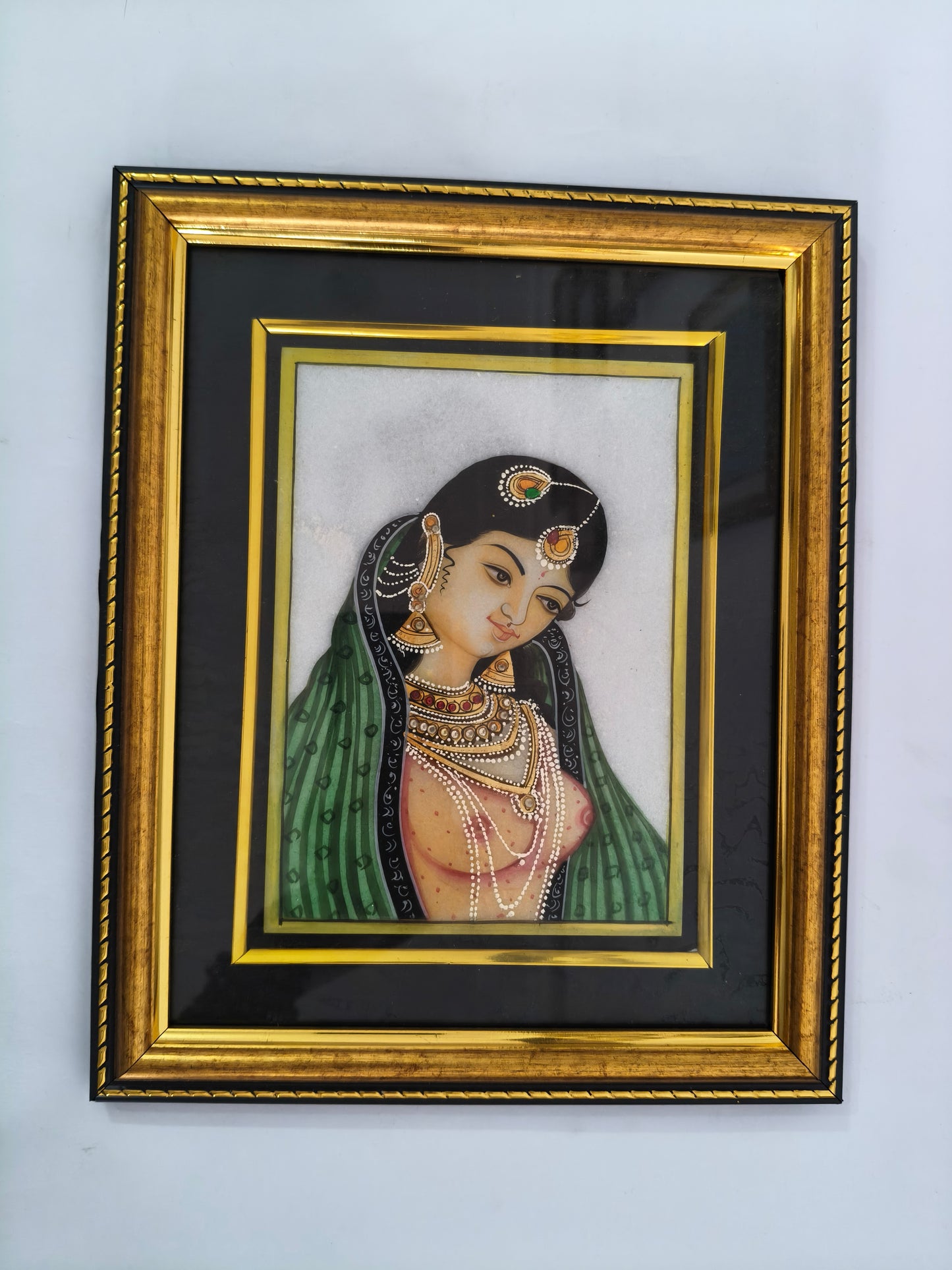 Royal Portrait on Natural Marble Plate