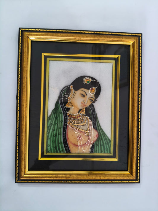 Royal Portrait on Natural Marble Plate