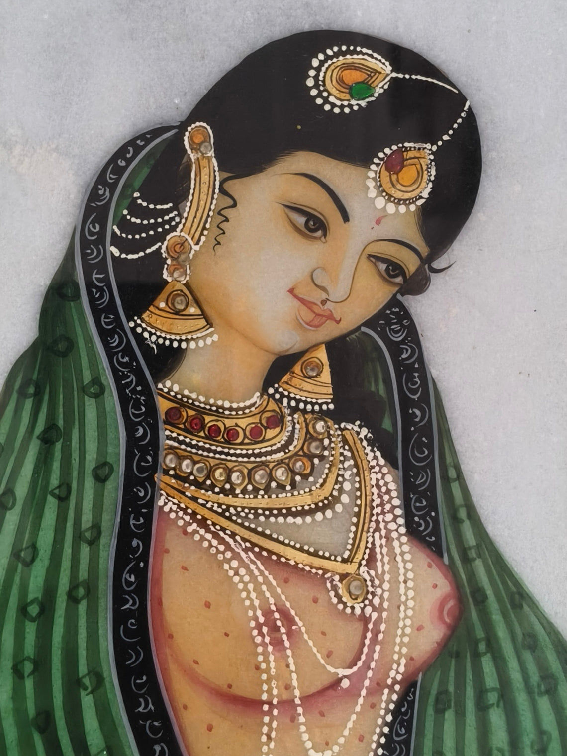 Royal Portrait on Natural Marble Plate