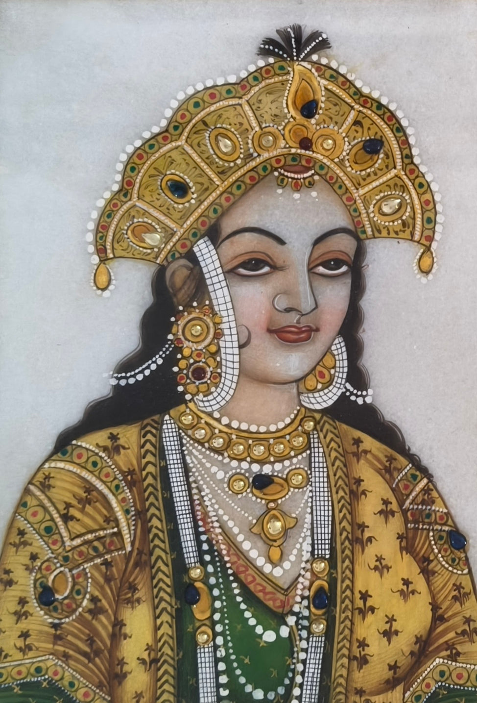 Royal Portrait on Natural Marble Plate