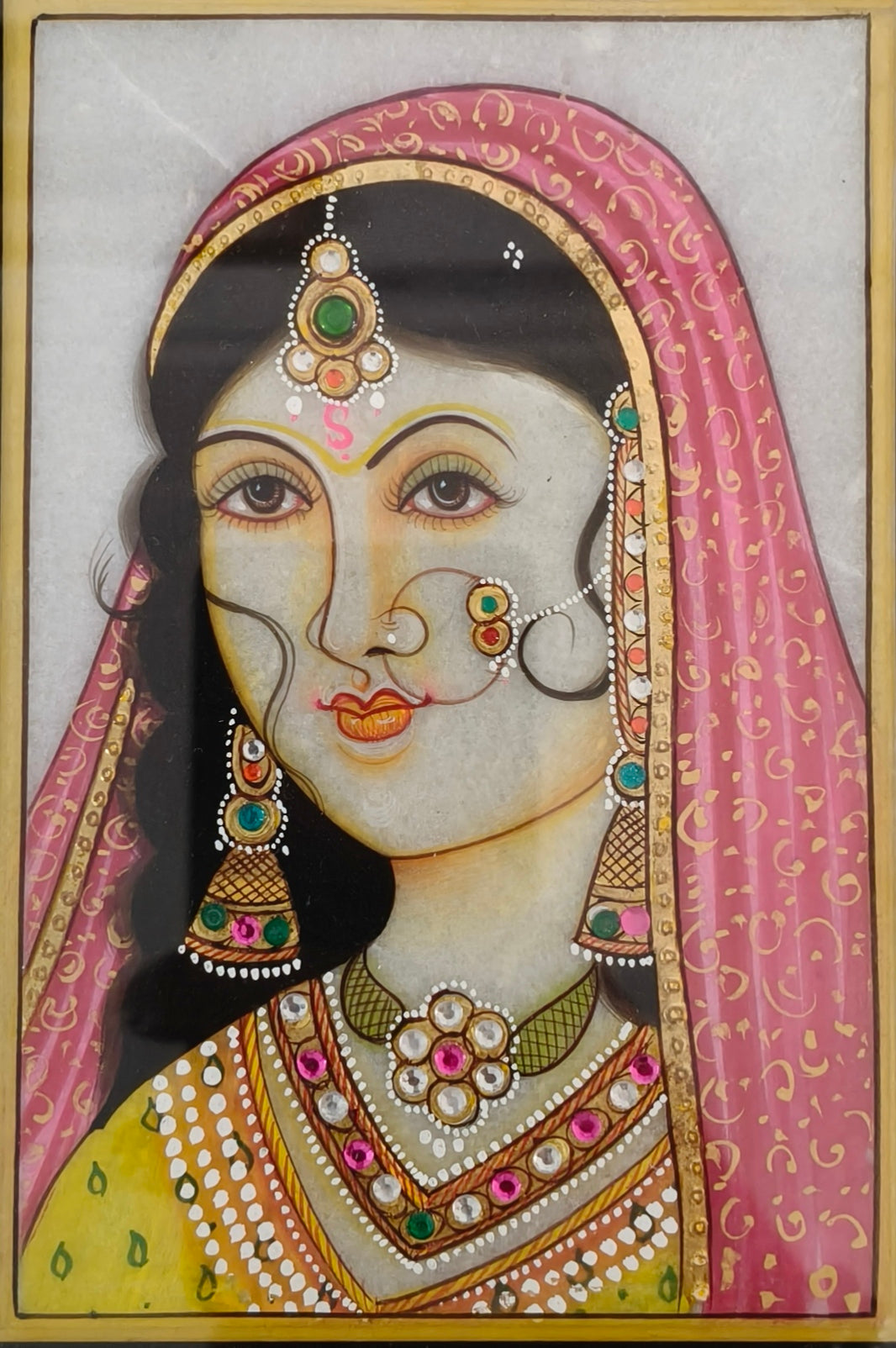 Royal Portrait on Natural Marble Plate