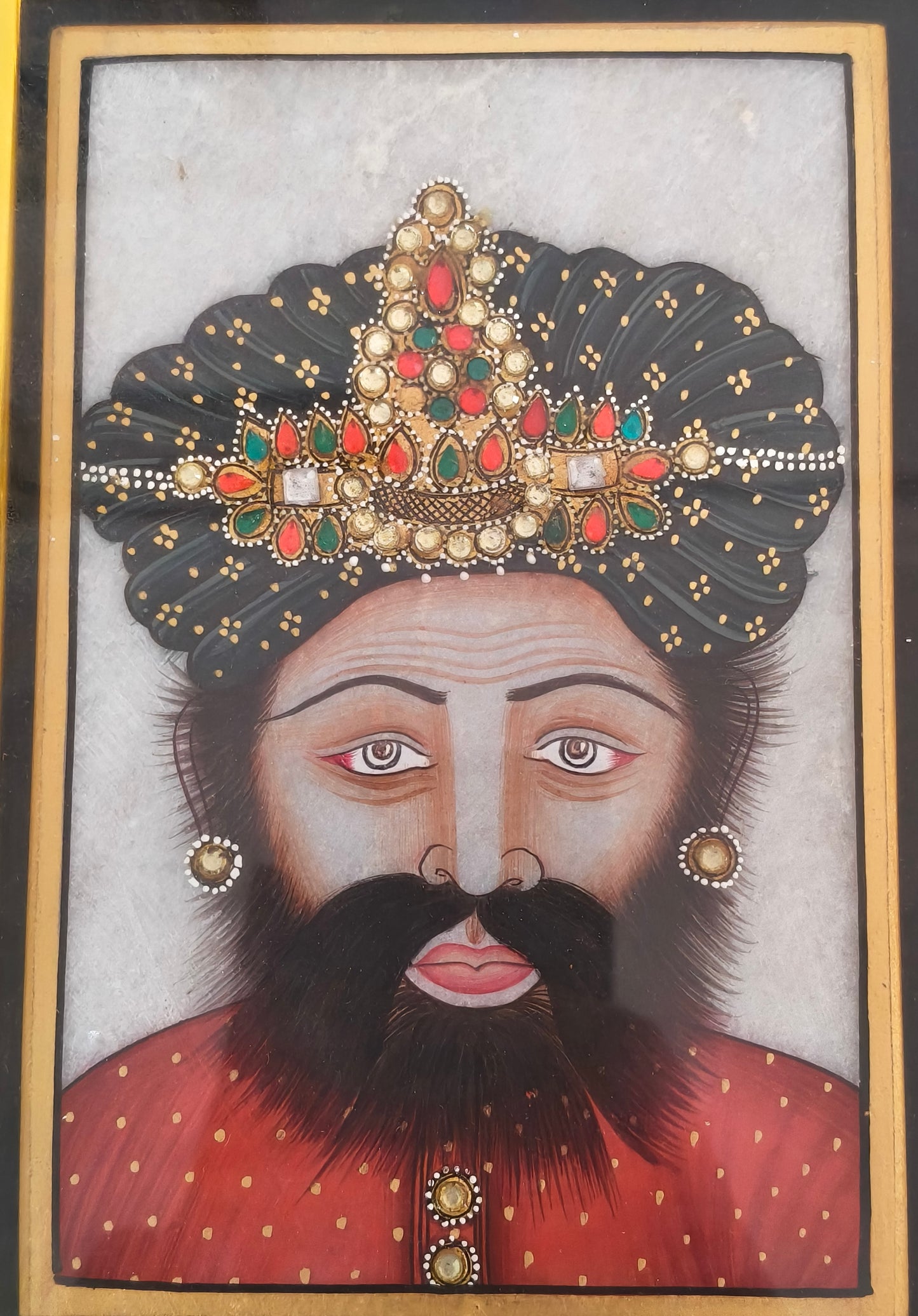 Royal Portrait on Natural Marble Plate