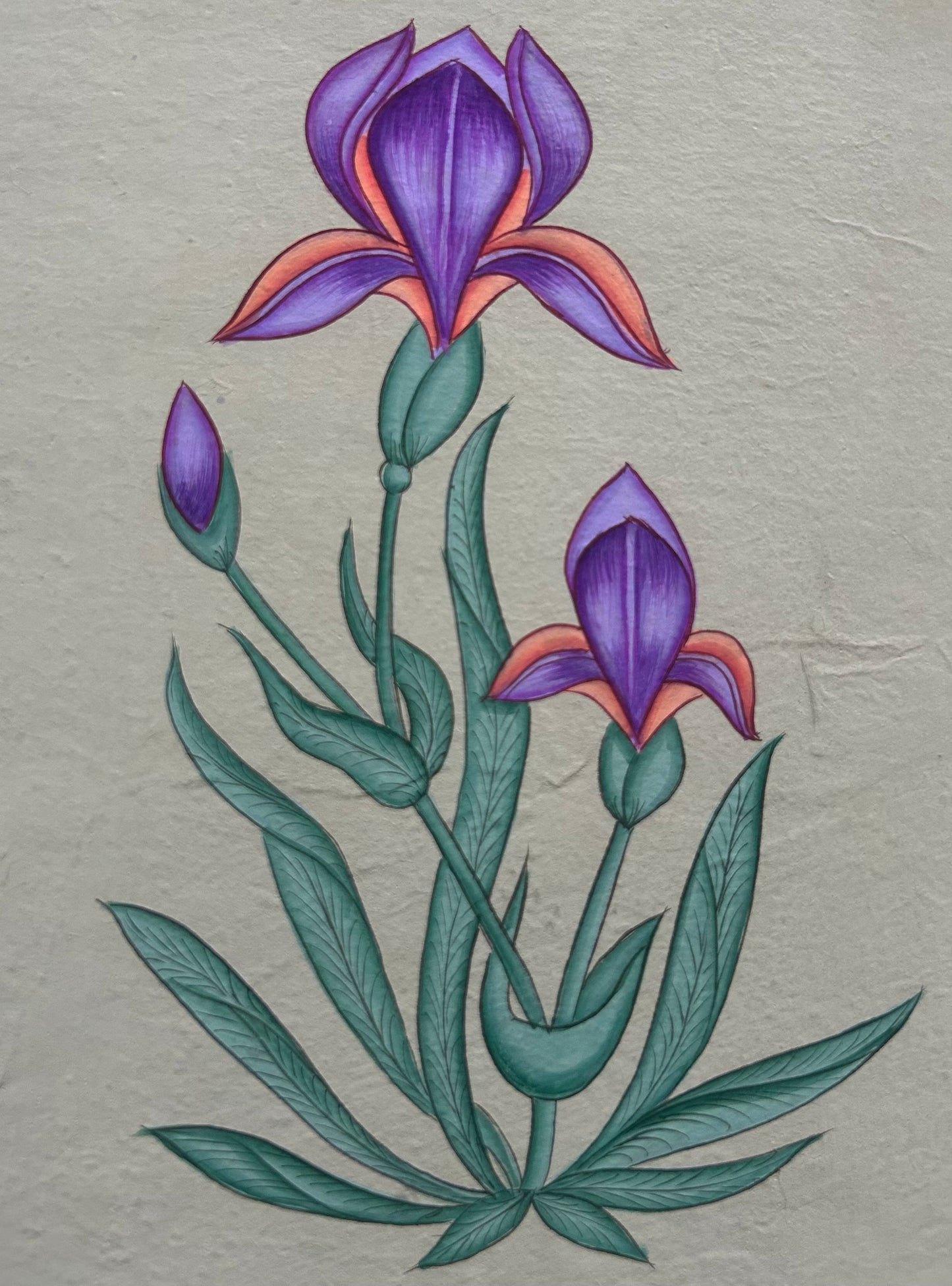 Hand-painted  Miniature flowers