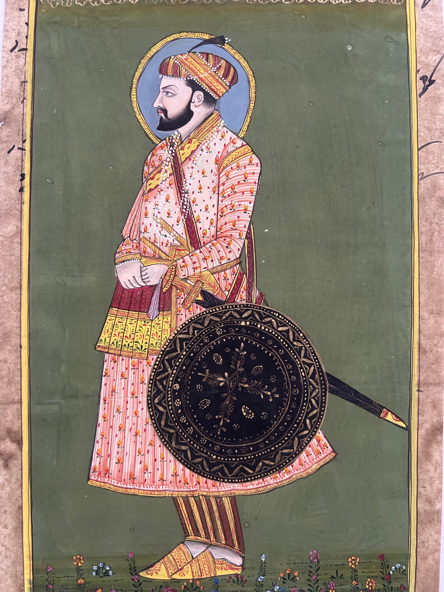 Rajput/Deccani Schools Miniature Potrait