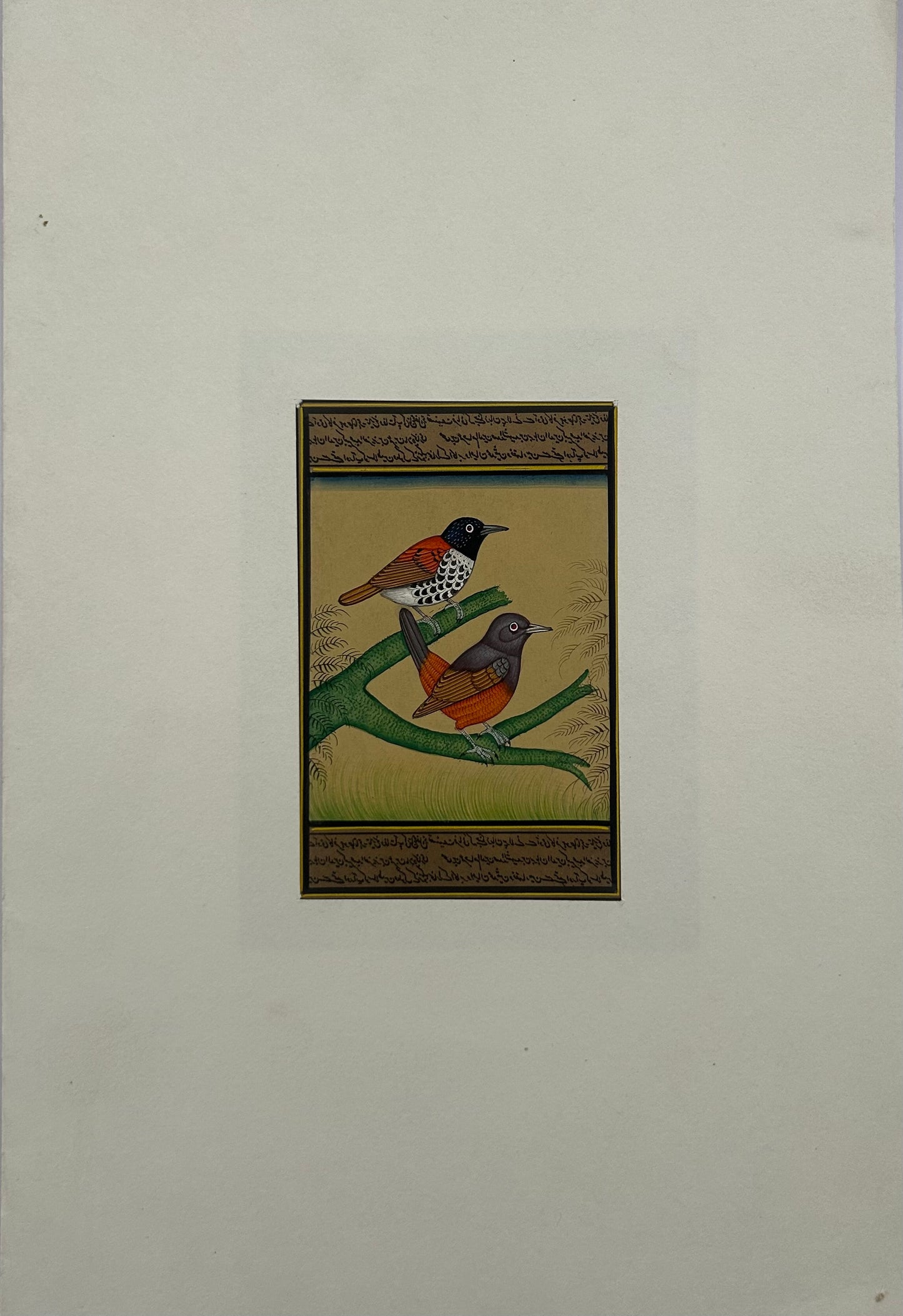 Miniature bird painting