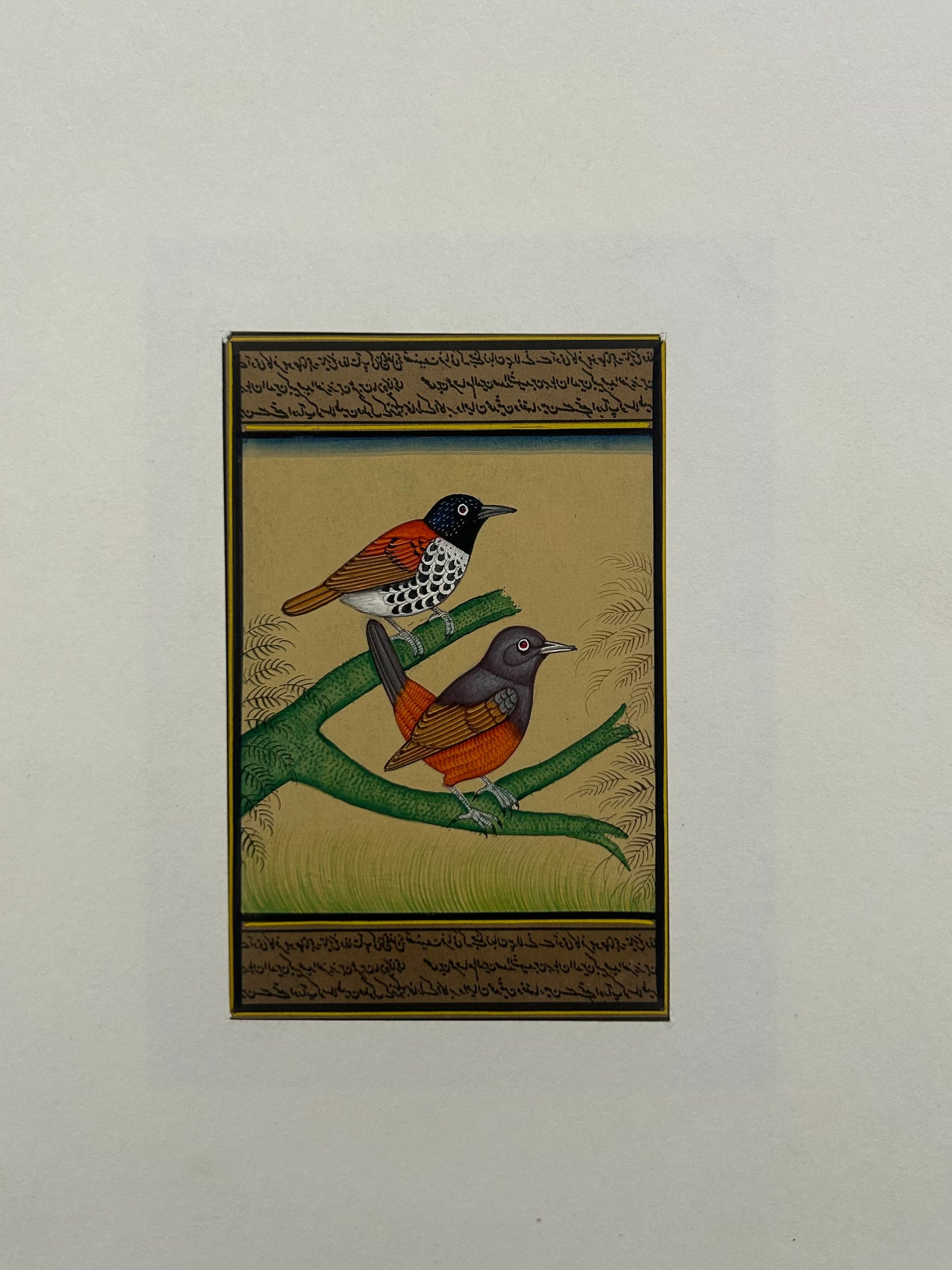 Miniature bird painting