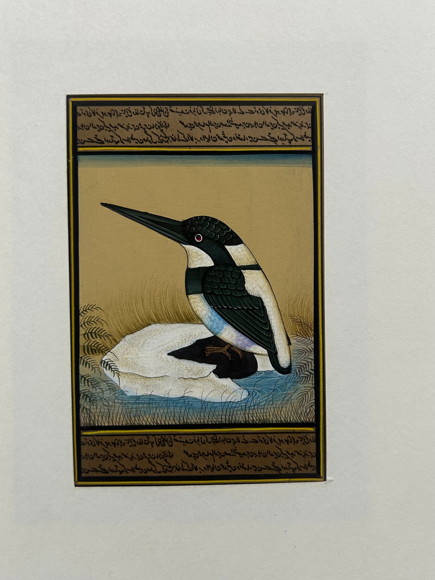 Miniature bird painting