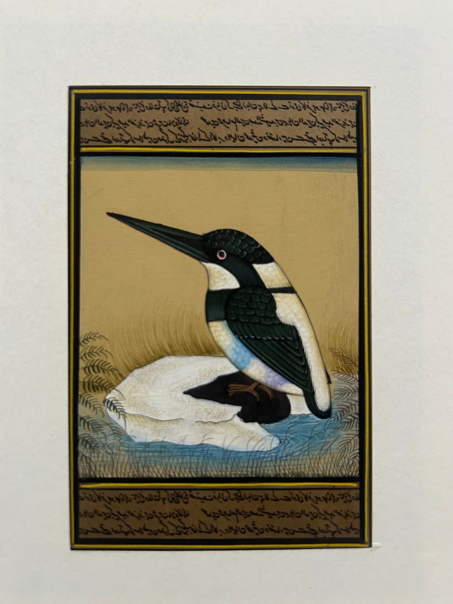 Miniature bird painting