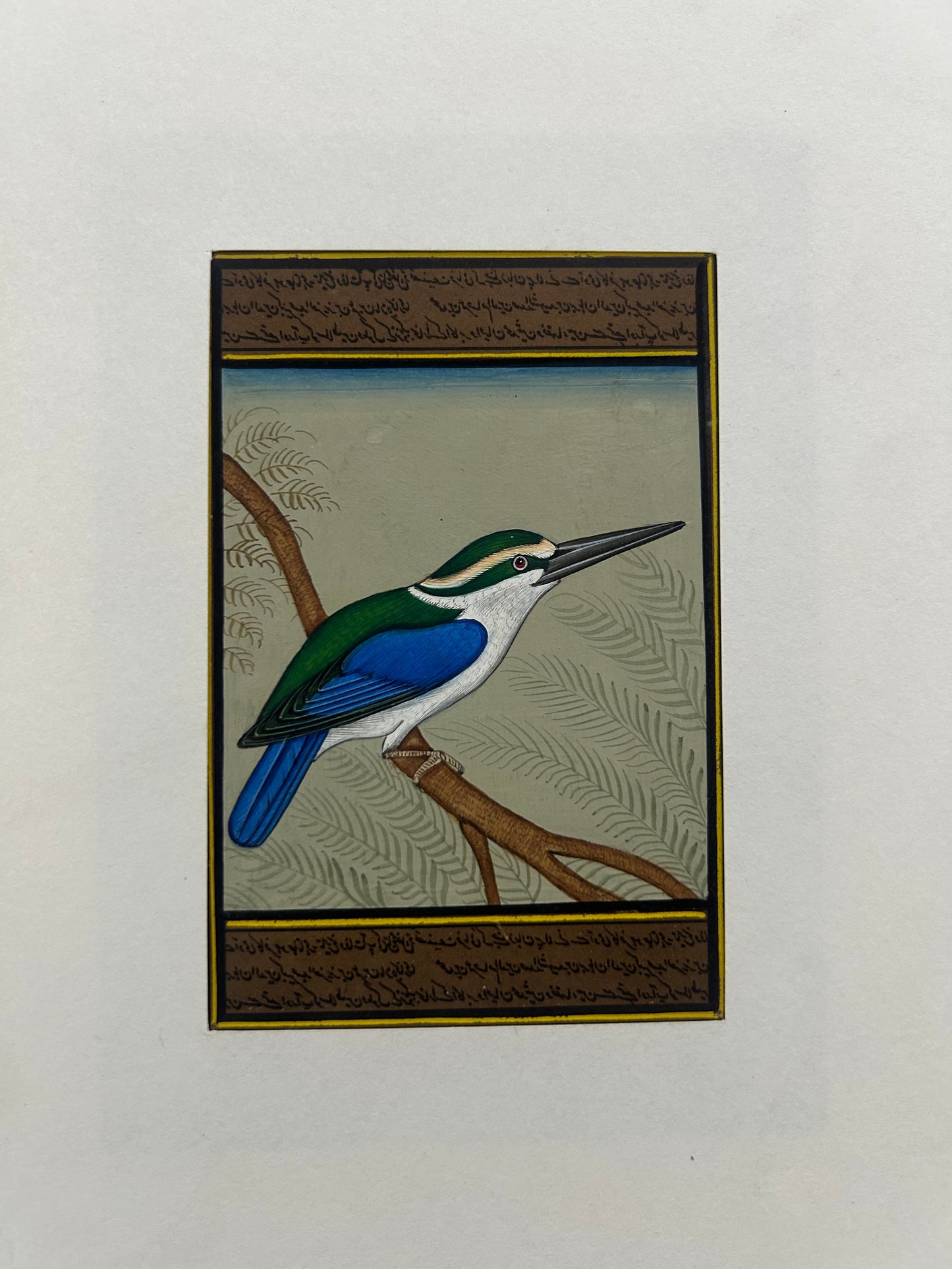 Miniature bird painting