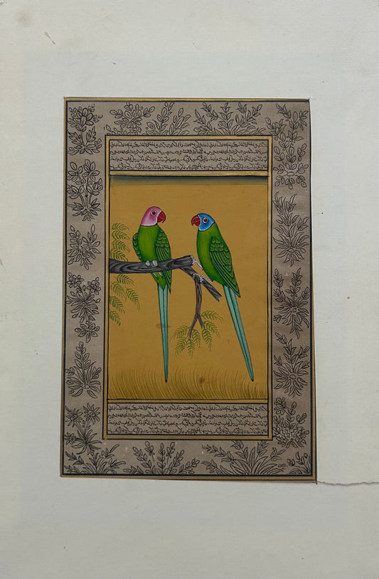 Miniature bird painting