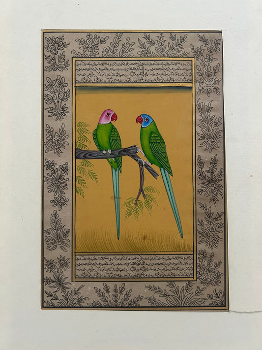 Miniature bird painting