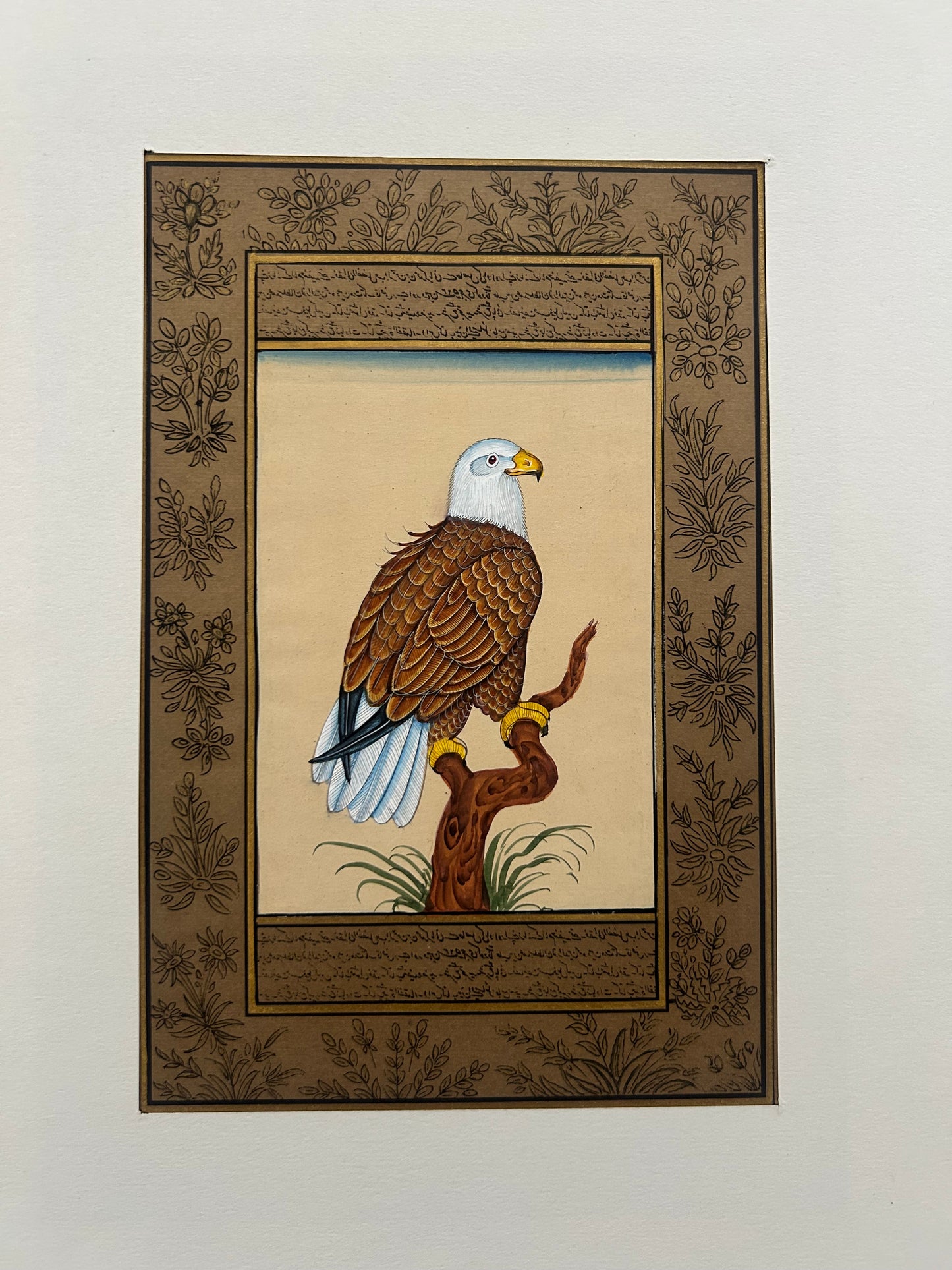 Miniature bird painting