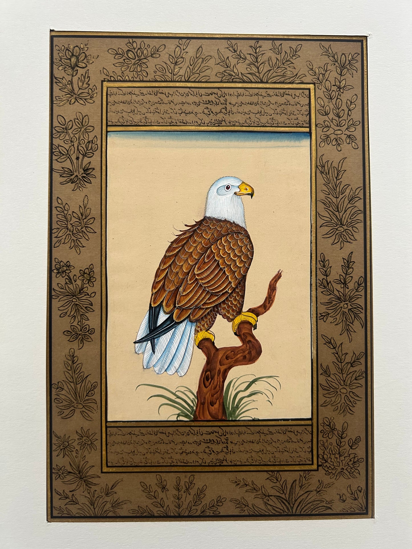 Miniature bird painting