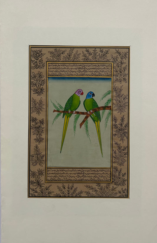 Miniature bird painting